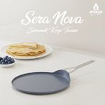 Amboss Sera Nova 30 cm Seramik Krep Tavası - Gri