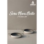 Amboss Sera Nova Bello 2 Parça Seramik Sahan Seti 20-22 cm – Beyaz
