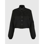 Ambra Siyah Crop Bomber Kadın Ceket - 44