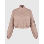Ambra Vizon Crop Bomber Kadın Ceket - 44