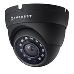 Amcrest 1080P 1920 TVL Kubbe hava şartlarına dayanıklı IP66 kamera gece görüşü için 20 LED'li, uzaktan kumanda, 1 yıl garanti ve daha fazlası (siyah) - güç kaynağı ve koaksiyel video kablosu dahil değildir
