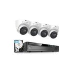 Amcrest POE 5 MP 8CH POE NVR Beyaz Dış Mekan Güvenlik Kamera Sistemi