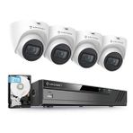 Amcrest POE 5 MP 8CH POE NVR Beyaz Dış Mekan Güvenlik Kamera Sistemi