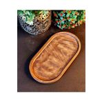 Amentes Doğal Ahşap Amber,damlatmaz Yağdanlık&amber Sıvı Sabunluk Altlık Stand 11X15 CM