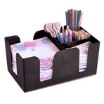 American Metalcraft BAR6 plastik bar düzenleyici, 6 bölmeli, 24,1 cm U x 14,6 cm B, siyah