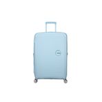 American Tourister Açık Mavi Soundbox - Körüklü 77 cm Büyük Sert Valiz