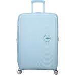 American Tourister Açık Mavi Soundbox - Körüklü 77/28 Büyük Boy Sert Valiz