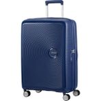 American Tourister Lacivert Soundbox - Körüklü 67/24 Orta Boy Sert Valiz - Mavi