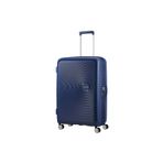 American Tourister Lacivert Soundbox - Körüklü 77 cm Büyük Sert Valiz