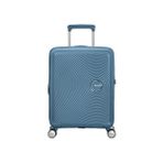 American Tourister Mavi Soundbox - Körüklü 55/20 Kabin Boy Sert Valiz - Turkuaz