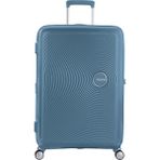 American Tourister Mavi Soundbox - Körüklü 77 cm Büyük Sert Valiz - Active Blue
