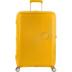 American Tourister Sarı Soundbox - Körüklü 55/20 Kabin Boy Sert Valiz - Altın