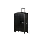 American Tourister Siyah Aerostep - Spinner Körüklü 4 Tekerlekli Büyük Boy Valiz 77 cm