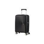 American Tourister Siyah Soundbox - Körüklü 55 cm Kabin Boy Sert Valiz