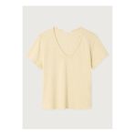 American Vintage Bej Standart T-Shirt, M, 5003373041, Ekru, Kadın