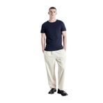 American Vintage Bisiklet Yaka T-Shirt, XL, 5003309741, Lacivert, Erkek