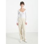 American Vintage Yüksek Bel Standart Pantolon, M, 5003308991, Ekru, Kadın