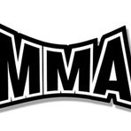 American Vinyl MMA Mektupları Şekilli Siyah & Beyaz Çıkartma (Dövüş Sanatları UFC Dövüşü (3 x 5 inç)