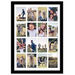 Americanflat 18x16 Kolaj Resim Çerçevesi - (16) 4x6 Resim Çerçevesi Açıklıkları veya Bir 18x16 Fotoğraf Çerçevesi olarak kullanın - Ahşap Tasarlanmış, Cilalı Pleksiglas, Duvar için Asma Donanımı