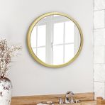 Americanflat 50,8 cm Çerçeveli Yuvarlak Altın Ayna - Banyo, Yatak Odası, Antre, Oturma Odası için Büyük Daire Aynası - Duvar Dekoru için Büyük Dairesel Modern Ayna