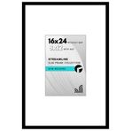 Americanflat Cilalı Pleksiglaslı 16x24 Poster Çerçevesi - Mat ile 8x12 Çerçeve veya 16x24 Çerçeve olarak kullanın - Streamline Koleksiyonu - Duvar Ekranı için İnce Fotoğraf Çerçevesi - Siyah