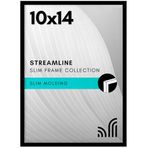 Americanflat Siyah 10x14 Resim Çerçevesi - Kırılmaya Dayanıklı Camlı İnce Kenarlıklı Fotoğraf Çerçevesi - Yatay veya Dikey Görüntü Formatı için Asma Donanımlı Duvar Resim Çerçevesi