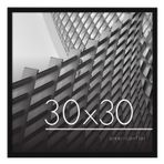 Americanflat Siyah 30x30 Poster Çerçevesi - Parlak Pleksiglaslı İnce Kenarlıklı Fotoğraf Çerçevesi - Duvar için Yatay ve Dikey Formatlar
