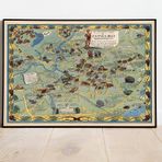 Amerika Concord Şehir Planı Haritası Sanatsal Duvar Dekorasyon Poster 60x90cm.