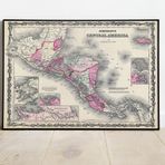 Amerika Dekoratif Şehir Haritası Posteri 60x90 cm AMC222