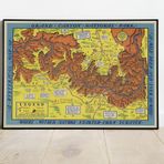 Amerika Dekoratif Şehir Haritası Posteri 60x90 cm AMC346