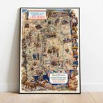 Amerika New Mexico Haritası Poster 60x90cm.