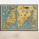 Amerika Rhode Island 1933 Haritası Poster 60x90cm.