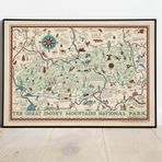 Amerika Ulusal Park Dekoratif Harita Posteri 60x90 cm AMC537