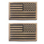 Amerikan Bayrağı İşlemeli Yama Rozet Kol Bandı (2 Adet) - 8 x 5 cm hava Yastığı Ceket Yelek Sırt Çantası Trim (Kil)