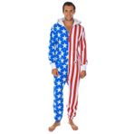 Amerikan Bayrağı Tulum - Tipsy Elves'den Rahat ABD Giyim Ürünü, Kırmızı, beyaz, mavi, XXL