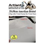 Amerikan Bristol Karton 35X50 Cm 50 Adet 220 Gr Bir Tarafi Parlak Bir Tarafi Mat Kagit Biristol Karton