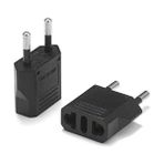 Amerikan Fiş Çevirici, Tip C Priz Dönüştürücü, Seyahat Adaptörü, Abd Ingiliz Fişini Avrupa/türkiye 220V Prizine Çevirici, 6A 1600W Maks Güç, A Kalite Sıkı Geçme - 0 - Siyah - Option-1