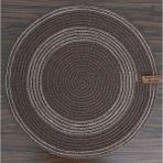 Amerikan Servis Supla Takımı Tabak Altlığı Mutfak Hasır Sepet Sunum Hediye 33X33CM - 33 x 33 cm - Açık Kahverengi