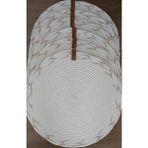Amerikan Servis Supla Takımı Tabak Altlığı Mutfak Hasır Sepet Sunum Hediye 33X33CM - 33 x 33 cm - Krem