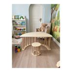 AMERİOS Montessori Ahşap Tırmanma Kemeri Ve Oyun Taburesi Çocuk Salıncağı Oyuncak Organizeri Ders Çalışma Masası 3-9 Yaş