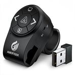 AMERTEER Bluetooth Kablosuz Sunucu, RF 2,4 GHz Sunum Tıklayıcı, Parmak Halkası Uzaktan Kumanda PowerPoint PPT Slaytları Şarj Edilebilir