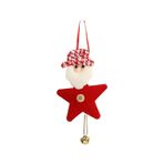 Amesor Ağaç için Pentagram Süsler,Pentagram Noel Süsleri | Çan ve Noel Öğeli Yıldız Kolye | Pentagram Dekorasyonu, Tatil Evi için Noel Ağacı Süslemesi