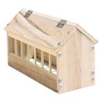 Amesor Sıfır İsraf Bıldırcın Yemliği | Kanatlı Yemliği - Kalın Ahşap Ev Şekilli Tavuk Ördek Kuş