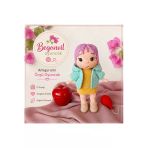Amigurumi Lila Saçlı Örgü Oyuncak Bebek, %100 El Örgüsü