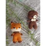 Amigurumi Minik Sevimli Hayvan Oyuncaklar (Kumkurdu Tilki ve Ayıcık) - Renkli