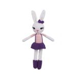 Amigurumi Organik Oyuncak-Uyku Arkadaşı Tavşan-Örme Mor Tavşan
