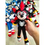 Amigurumi Süper Sonic Karakteri Shadow Siyah Sonic Sevilen Çizgi Karakterler Hediyelik Oyuncak Bebek Figür