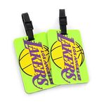 Aminco NBA Los Angeles Lakers Neon Yumuşak Çanta Etiketi, 2'li Paket