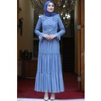 Amine Hüma İndigo Amine Hüma Damla Elbise