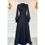 Amine Hüma Zen Abiye Elbise Siyah - 40